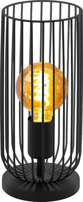 Eglo Roccamena Tafellamp - E27 - 31 cm - Metaal - Zwart