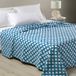 Caleffi Phoenix Sprei voor tweepersoonsbed, niet gewatteerd, 50% katoen, 50% polyester, 260 x 260 cm, blauw - 1007051