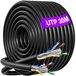 Câble réseau 30m - CAT6 Câble Ethernet haute performance - Résistant aux intempéries Noir