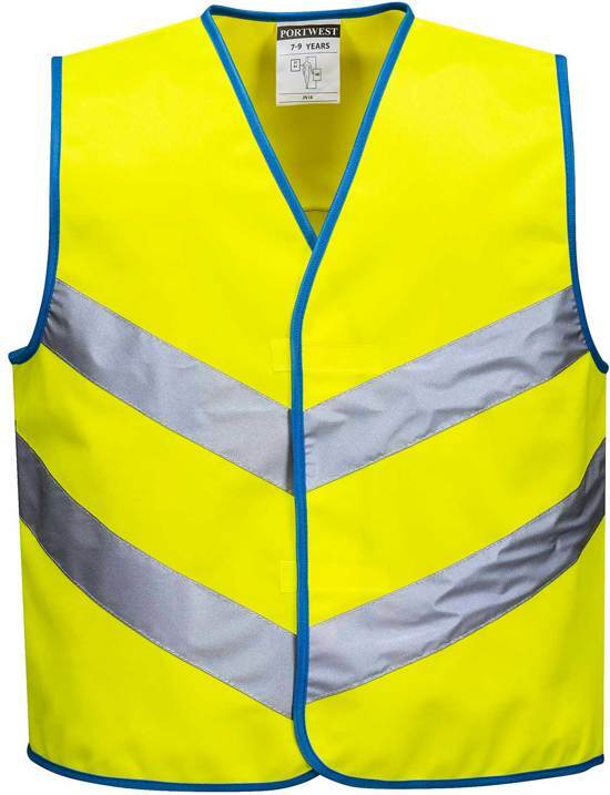 Portwest Kinder verkeersvest geel 10-12 jaar