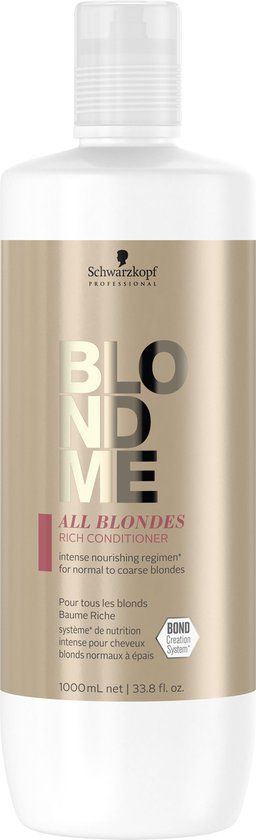 Schwarzkopf BlondMe All Blondes Rich Conditioner 1000ml - Voor Gekleurd Haar