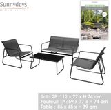Sunnydays Tuinmeubelen Cala Rossa 4-zits bank & fauteuil set