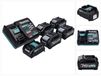 Makita Kit d'alimentation 40 V max. avec 4x batterie BL 4040 4,0 Ah XGT + chargeur rapide DC 40 RA XGT LXT + adaptateur de charge ADP10