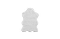 LUXOR living Wollig tapijt van imitatiebont voor de slaapkamer, set van 2, 55 x 80 cm, wit