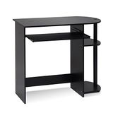 Furinno Computertafel/bureau, espresso/zwart, 80 x 73 x 40 cm