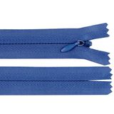 cyclingcolors 2 stuks onzichtbare ritssluiting nr. 3, 30 cm, polyester, met schuif, open uiteinde, voor naaien, kleermakers, jassen, mantels, donkerblauw, 2 stuks