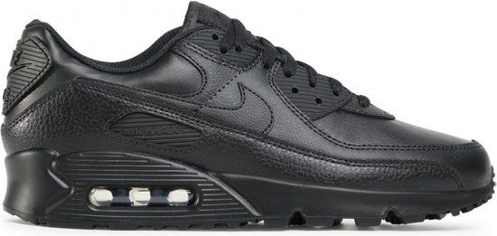 Nike Air Max 90 Leather - Heren Sneakers - Black/Black-Black - Maat 44.5