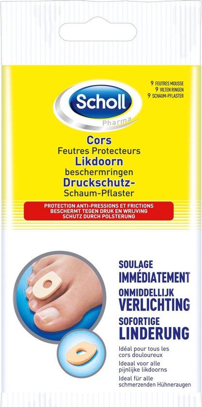 Scholl Pharma Likdoorn Beschermringen - Schuim - 9 stuks