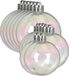 Decoris Kerstballen - 18x - transparant parelmoer - 6 en 8 cm - kunststof