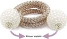 The Prime Gear Gordijnhouders Magnetisch - Gordijnclips - Gordijnhouders Muurbevestiging - Decoratieve Kabelbevestiging - 2 Stuks - Lengte Vrij Instelbaar 44 cm - Beige