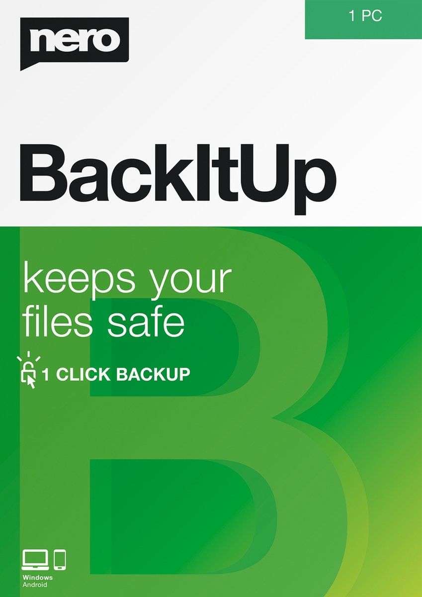 Nero BackItUp - 1 Apparaat - Engelstalig - Windows Download
