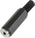 Tru Components 595212 Jackplug 2.5 mm Bus, Droit, 2 Pôles, Mono, Noir