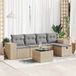 Maison Exclusive - Ensemble de meubles de jardin 6 pièces avec canapé et coussins, beige, en polyrotin