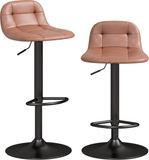 HOMCOM Barkruk - Set van 2 - PU, Metaal - Bruin