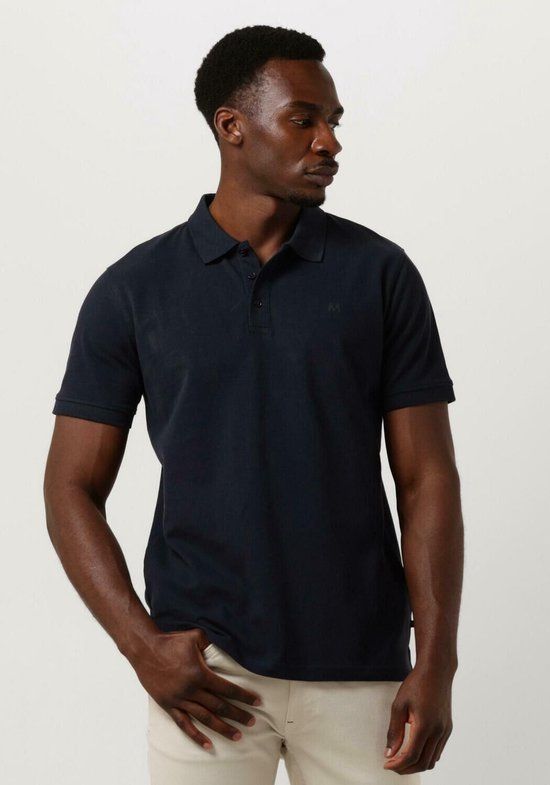 MATINIQUE Mapoleo Melange Polo Shirt - Men - Dark Blue - Size M