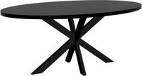 Lizzely Garden & Living Eettafel ovaal melamine 180cm Tommy zwart