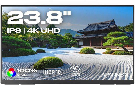 JAPANNEXT JN-MD-IPS238U-C6 23.8" 4K UHD IPS Draagbare Monitor