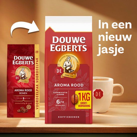 Douwe Egberts Aroma Rood Koffiebonen - 4 x 1000g - Voordeelpak