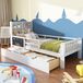 Lit multifonctionnel pour enfants avec tiroirs 90 x 200 cm
