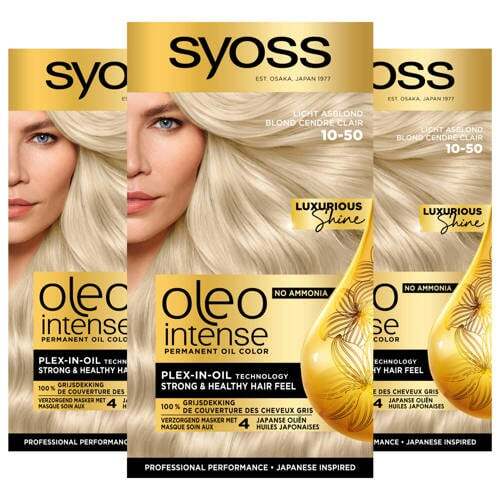 Syoss Syoss Oleo Intense haarkleuring - voordeelverpakking - 10-50 Licht Asblond