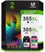 Solidchoice - Lot de 2 cartouches d'encre compatibles avec HP 305