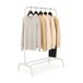 Relaxdays kledingrek met schoenenrek, stevig metaal, 150x110x40cm, wit