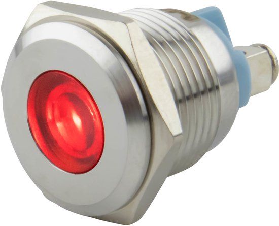 SeKi Led indicator | ø 16 mm. | 6-24 Volt DC/AC | Rode uitvoering