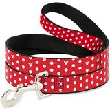 Buckle-Down Minnie Mouse, gestippeld, minisilhouet, rood/wit, 180 cm lang - 2,5 cm breed