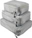 Wan GmbH Organiseur de valise - Cubes d'emballage - Rangement de vêtements - Compression et ventilation - 3 tailles - Gris