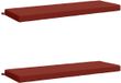 vidaXL Coussin de banc SOEST 2 pièces 100% Polyester Rouge 150 x 50 x 8 cm