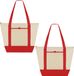 Merkloos Koeltas Breezy - 2x - rood - boodschappen - 14 liter - 45 x 34 x 15 cm - shopper model