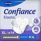 Confiance Elastisch – complete schoenen voor mannen en vrouwen – absorptieniveau = 10 druppels (belangrijke luchtbelen), pH-huidneutraal – zacht materiaal, maat XL – 14 stuks