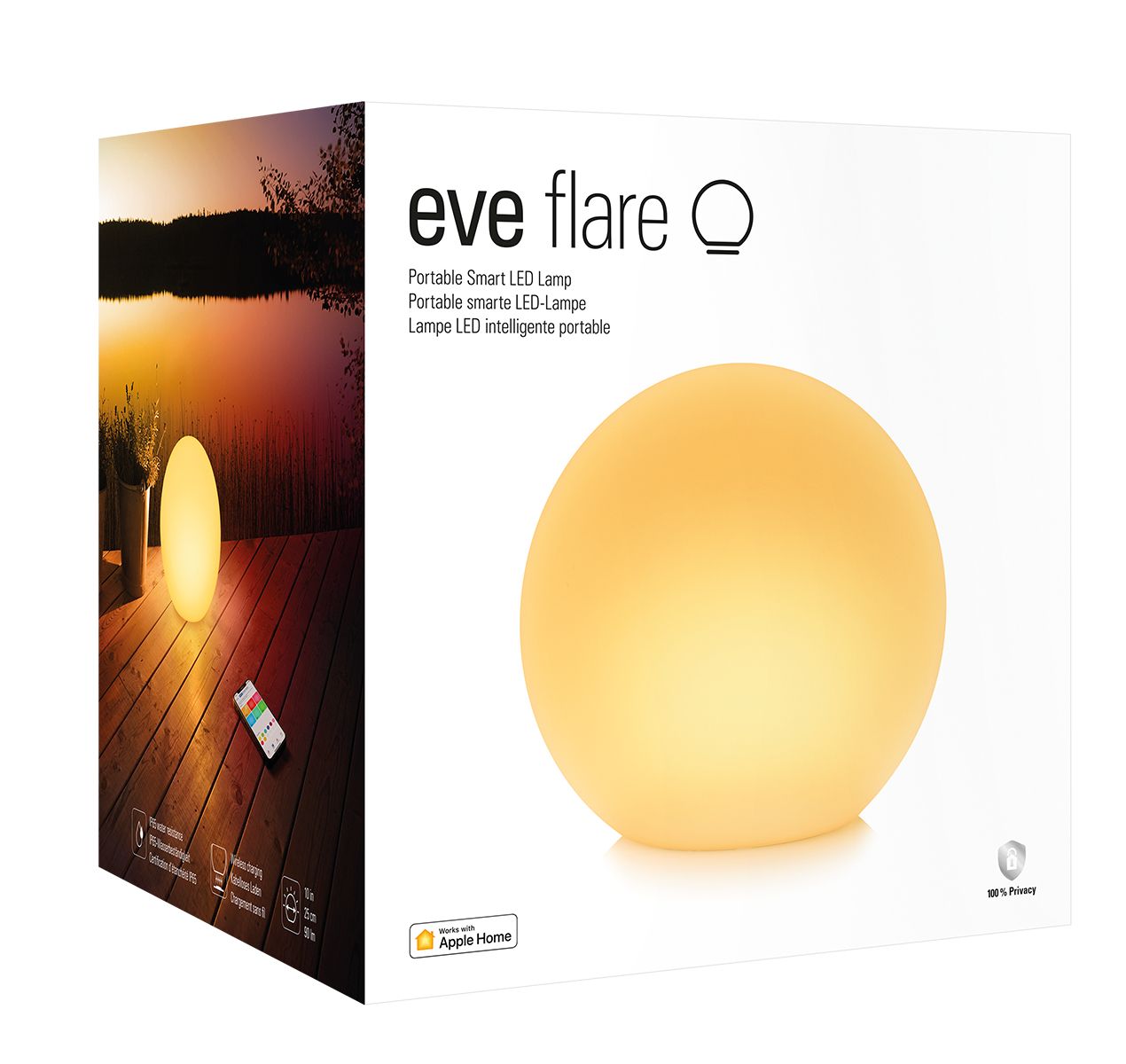 Eve Flare Thread Smart Table Lamp - White - Bluetooth - IP65