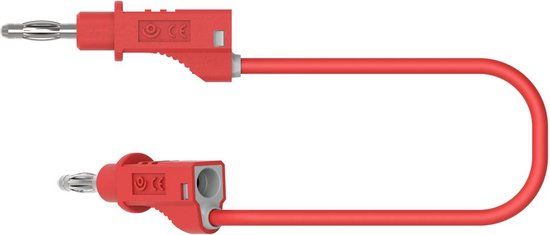 Electro PJP 2117-CD1-100R Meetsnoer Bananenstekker Bananenstekker 1.00 m Rood 1 stuk(s)