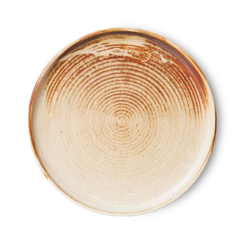 HK Living Chef Ceramics Ontbijtbord - Ø20 cm - Bruin - Porselein