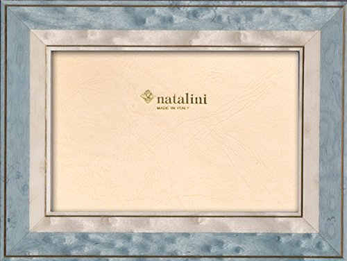 Natalini LORENA AZZURRO\BIANCO 10X15 fotolijst met ondersteuning voor tafel, Tulipwood, lichtblauw, 10 x 15 x 1,5