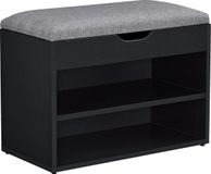 en.casa Schoenenkast Gentofte 46x60x30 cm zwart en grijs