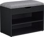 en.casa Schoenenkast Gentofte 46x60x30 cm zwart en grijs