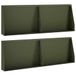 vidaXL Keermuur 4 st 60 x 12 x 30 cm Staal Olijfgroen