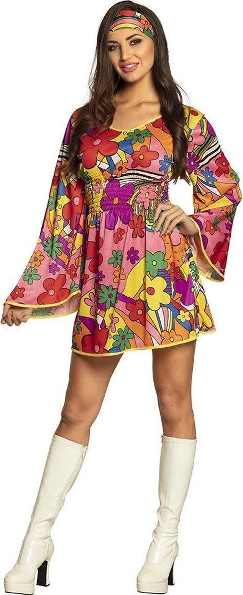 Boland Hippie Jurk Dames Maat M - Multi - Polyester