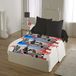 Home Linge Passion Beddengoedset, 4-delig, 240 x 300 cm, microvezel, blauw-wit-rood-grijs