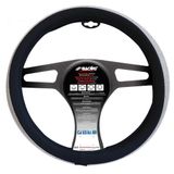 Simoni Racing Stuurwielhoes Zwart & Diamonds - Zwart Eco-Leder - 37-39cm