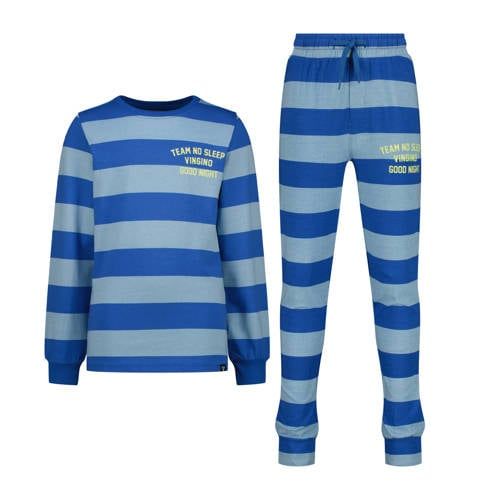 Vingino Pyjama met streepprint blauw