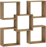 vidaXL Wandplank Artisanaal eiken 99,5 x 17 x 91 cm Bewerkt hout