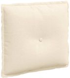 vidaXL Coussin de dossier crème 50 x 45 cm velours côtelé