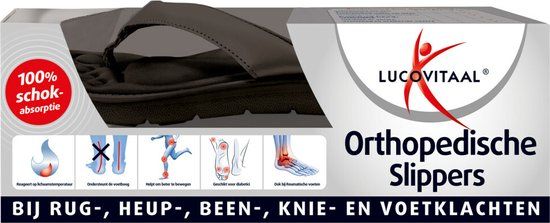 Lucovitaal Orthopedische Teenslippers Zwart Maat 45-46