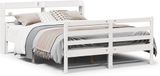vidaXL Bedframe met hoofdeinde zonder matras 140x200 cm wit