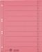 Leitz Staffeltabblad Karton - Beschrijfbare Tabs, 2/4-rings - Voor Ordners en Ringbanden - Rood