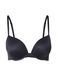 Calvin Klein Dames Plunge Push Up BH, zwart