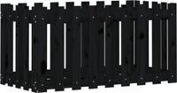 vidaXL Plantenbak verhoogd hekontwerp 100x50x50 cm grenenhout zwart